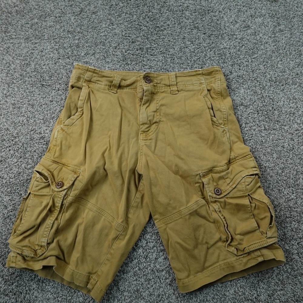 American Eagle Shorts Mens 30 Tan Brown Cargo Utility Military Army AE3 Stretch